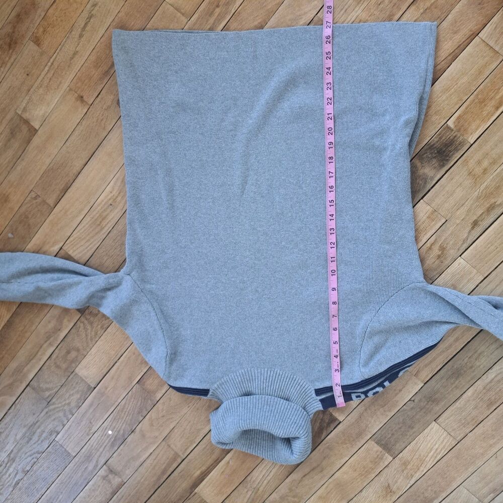 Vintage Polo Jeans Co Ralph Lauren Y2k Womens Gray Turtleneck Striped Sweater XL - Picture 8 of 9